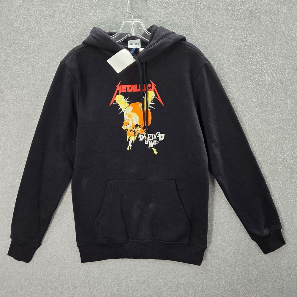 Metallica x Divided Men Sweatshirt XS‎ Black Damage Inc Tour Graphic NWT